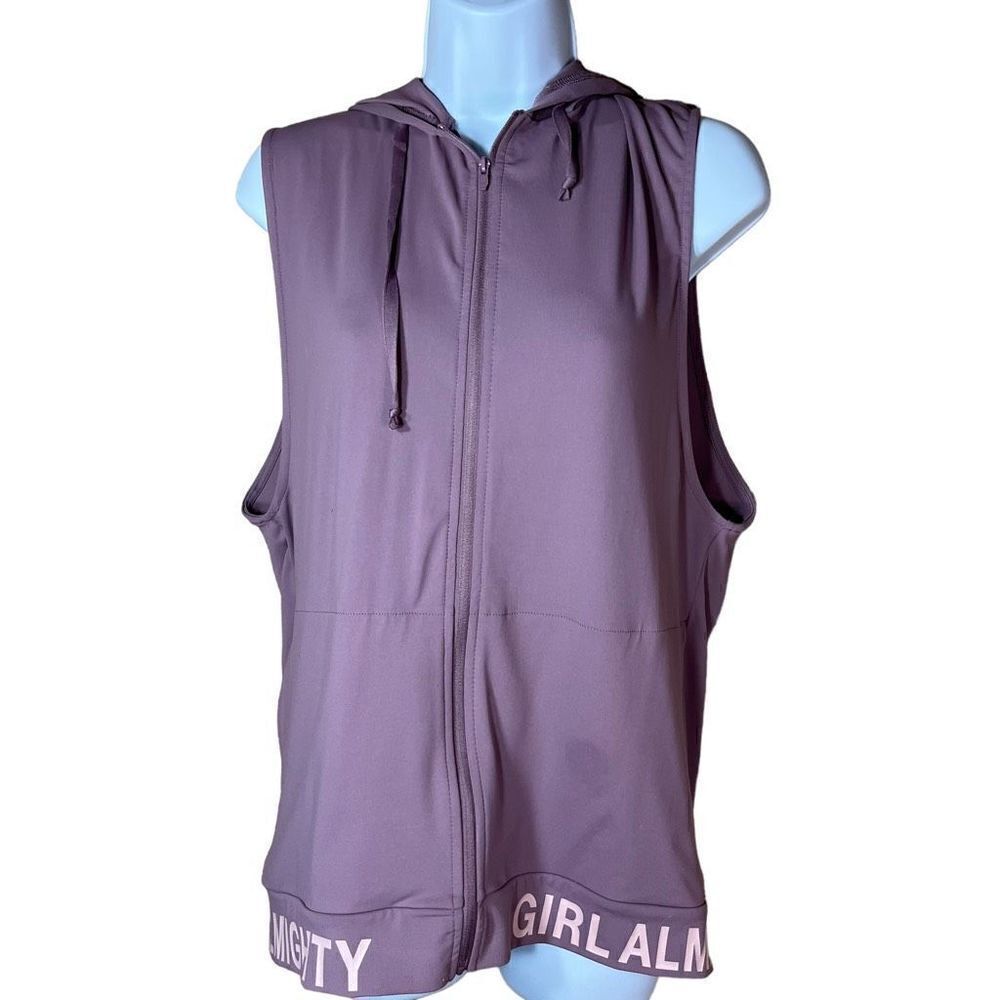 Fabletics light purple zip up vest size small